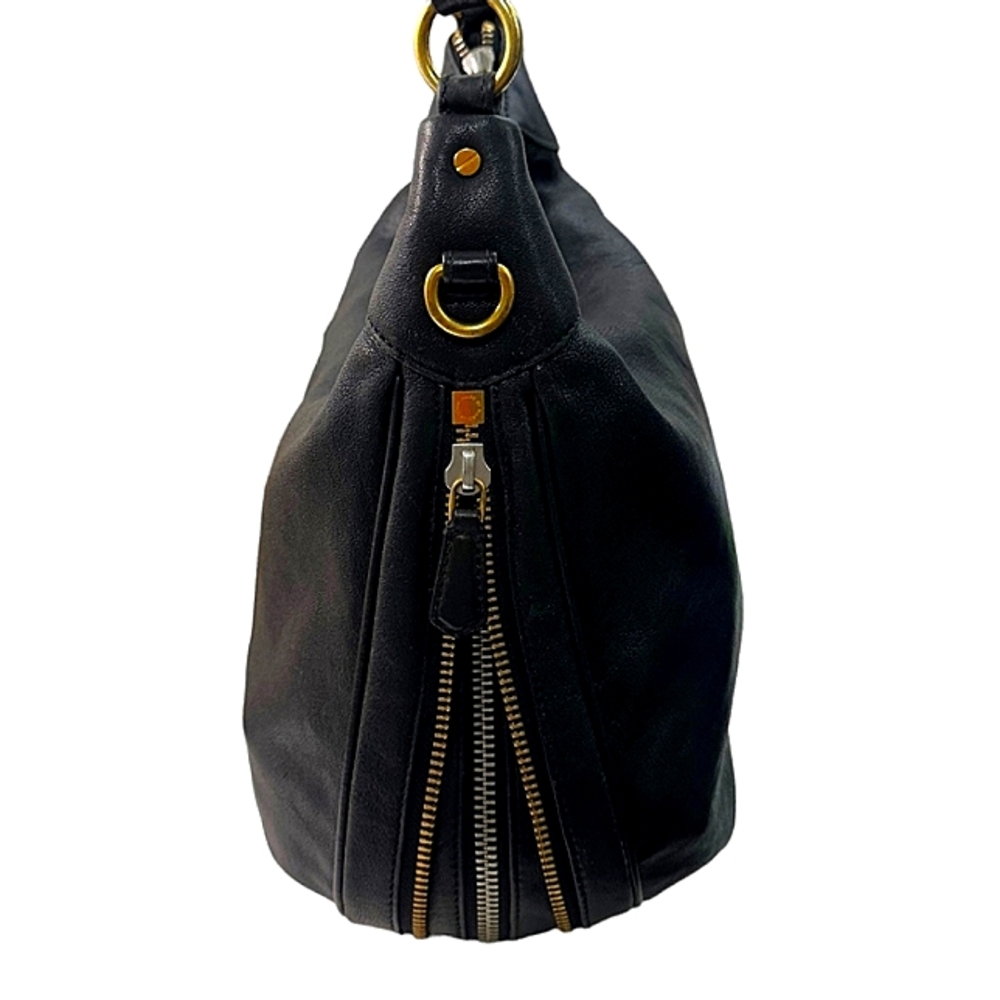 MARC BY MARC JACOBS AUTHENTIC  BLACK LEATHER CLASSIC Q HILLIER HOBO BAG EUC - Picture 6 of 9